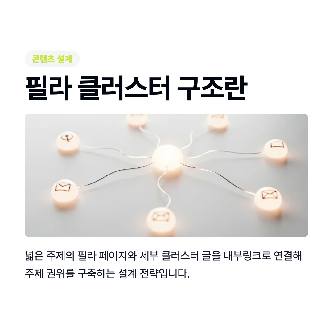 필라 클러스터 구조, 검색엔진이 좋아하는 콘텐츠 설계법