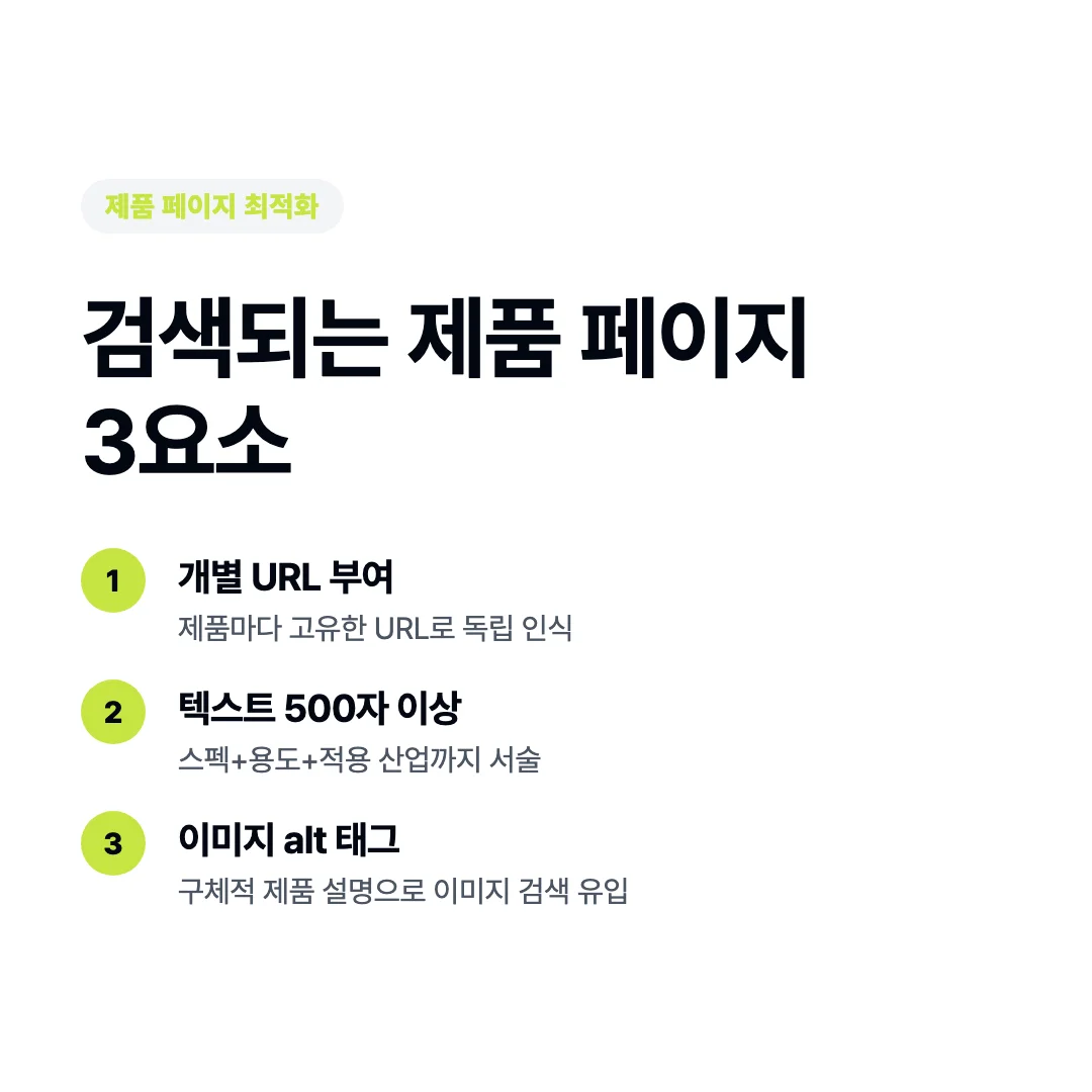 검색되는 제품 페이지 3요소